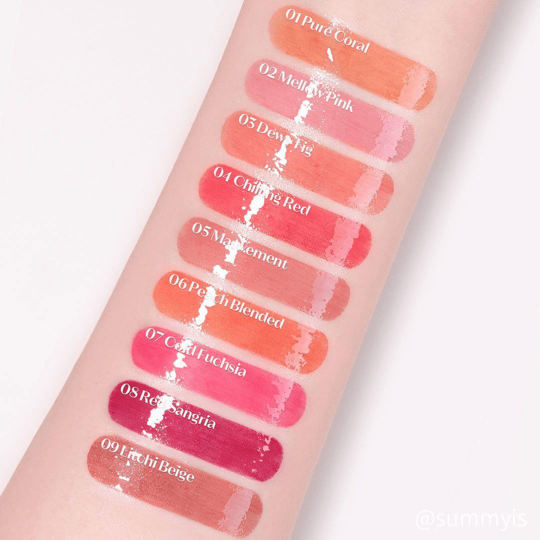 fixing tint etude beige pink orange red purple arm
