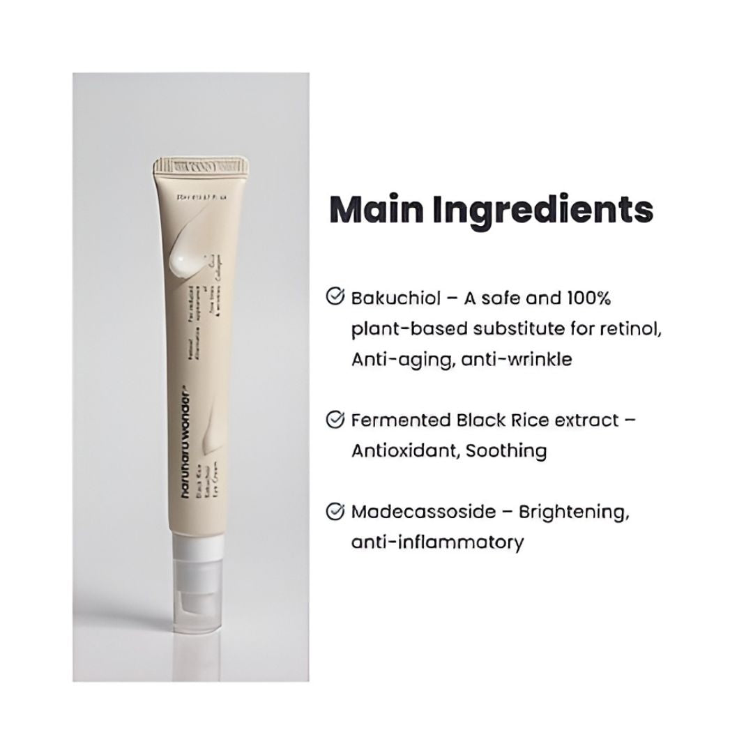 black rice bakuchiol eye cream gray front