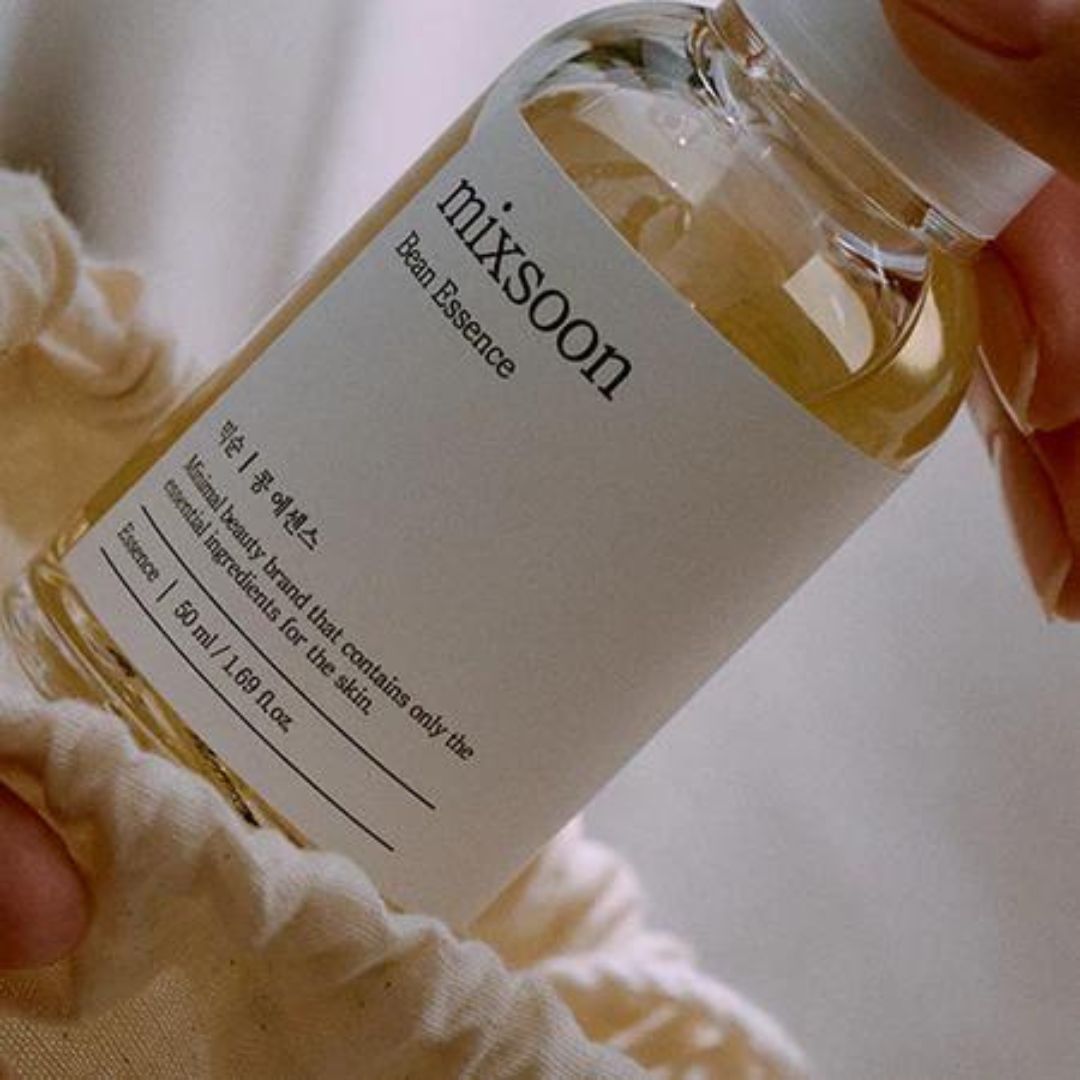 bean essence face serum yellow side