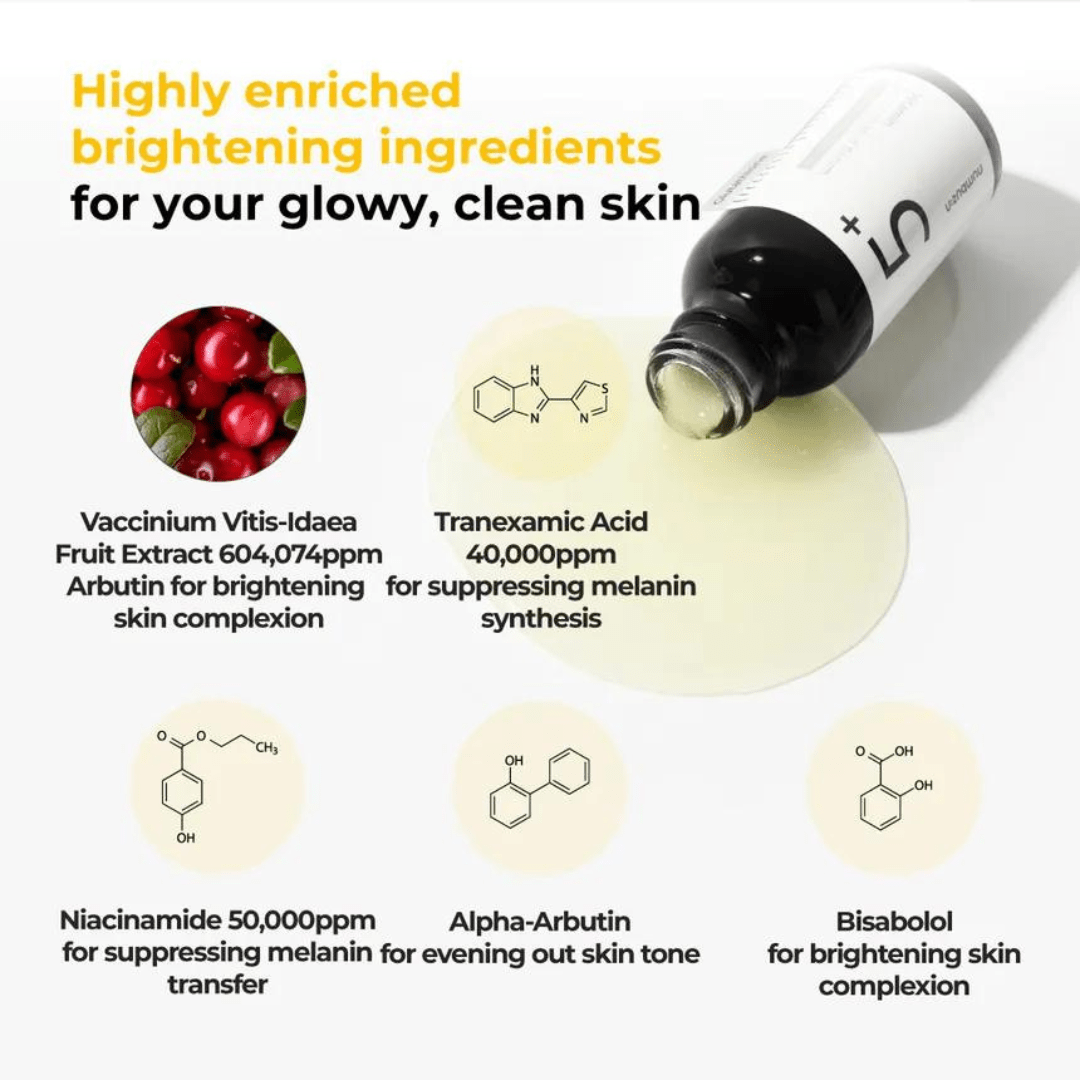 vitamin face serum skin care white black yellow skeletal structure front