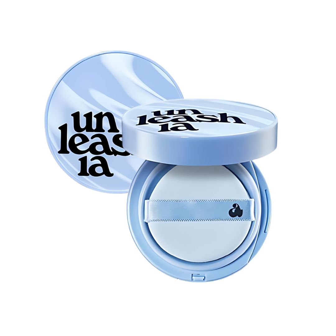 unleashia cushion foundation blue front inside