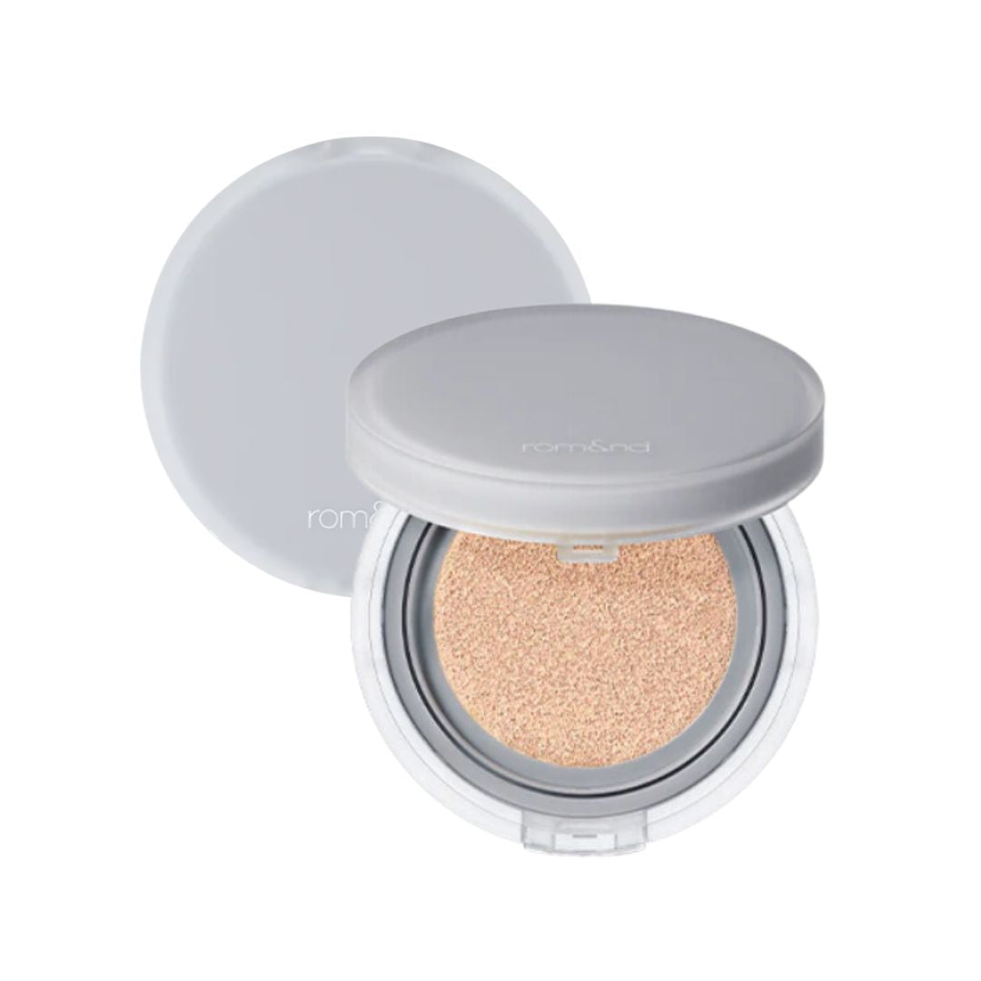 romand face cushion make up beige gray front inside