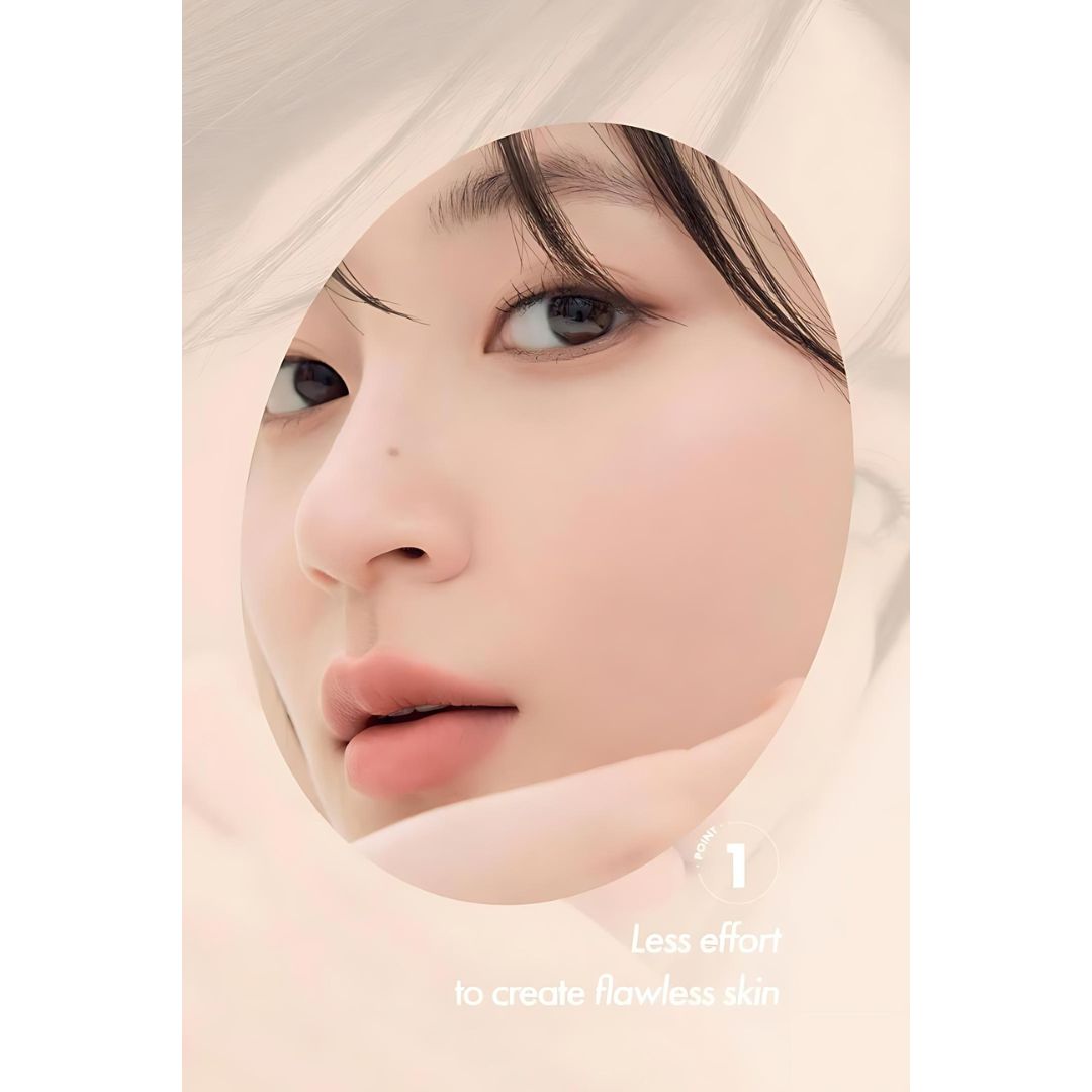 romand cushion face make up pink face